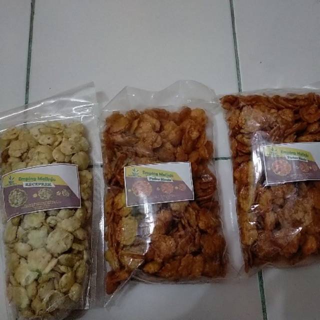 

Keripik emping pedas manis dan asin