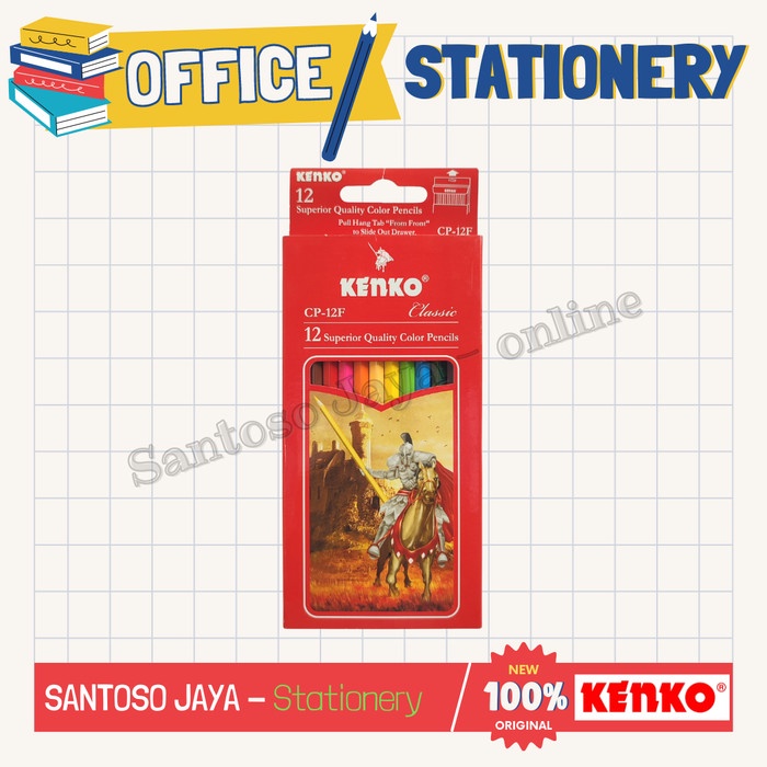 

Pensil Warna KENKO 12 - Classic Color Pencils CP-12F
