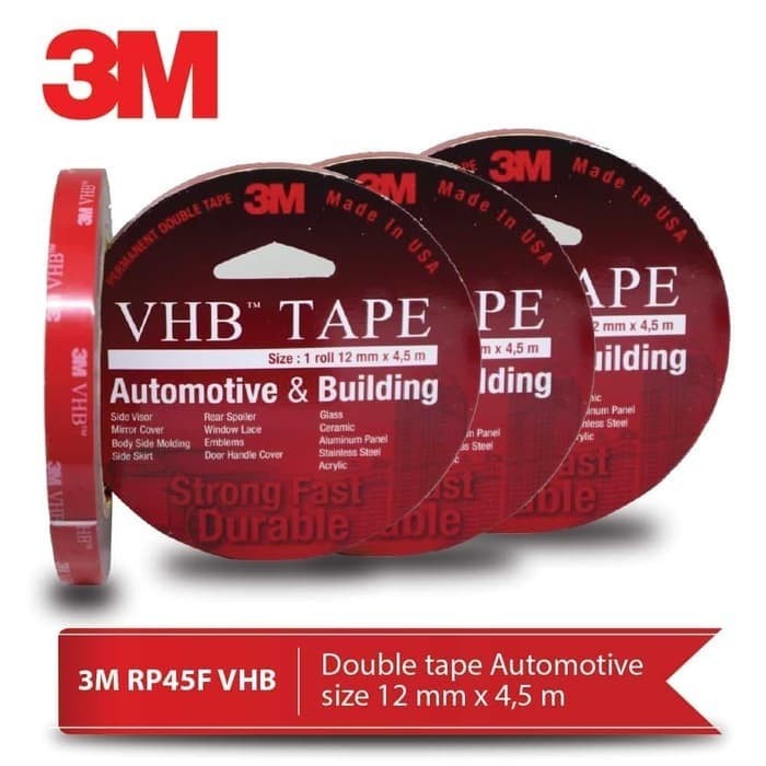 

Hemat 3M Rp45F Vhb Double Tape Automotive Size 12Mm X 4.5M 7100007 Murah