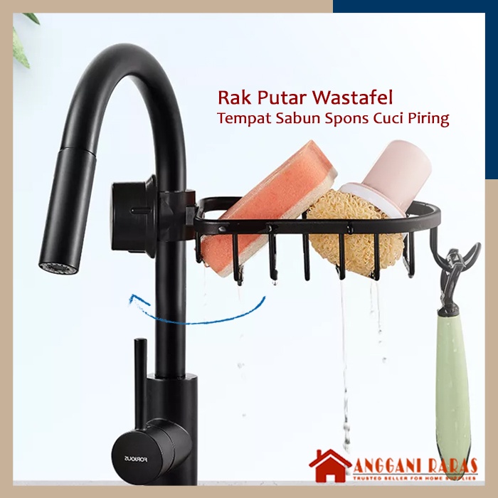 Rak Wastafel Sponge Cuci Piring Rak Kran Shower Kamar Mandi Gantung