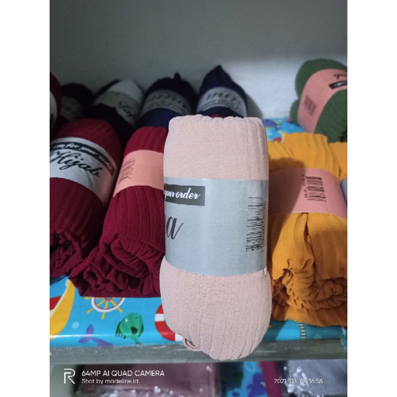 Pashmina plisket FULL ceruty armany (GROSIR) /Pashmina plisket ceruty bebydoll premium/hijab premium-coksu