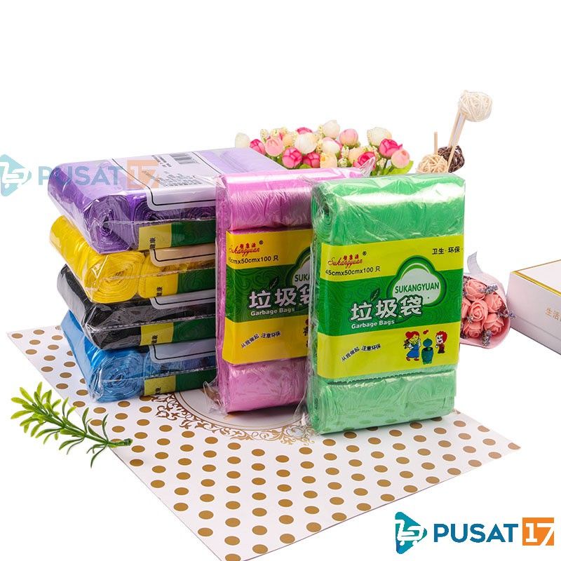 KANTONG PLASTIK SAMPAH 45×50 cm isi 20 lembar/kantong plastik gulung roll