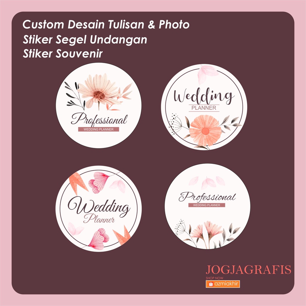 

[ 1 pack 100pcs ] Stiker Segel / Stiker Seal Bulat / Stiker Souvenir Thank You free desain