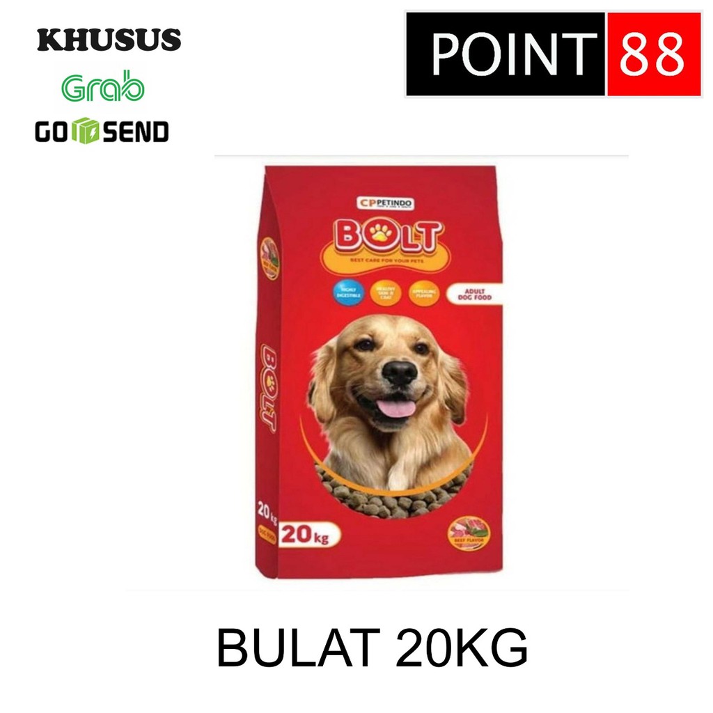 BOLT Dog Bulat/Segitiga/Lamb 20kg (Grab/Gosend)