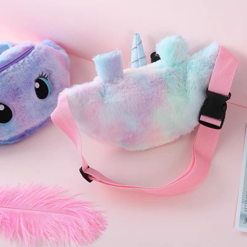 TAS UNICORN PINGGANG WAIST BAG WANITA MODEL UNICORN IMPORT TERMURAH READY 2 VARIANT WARNA UNGU DAN PINK