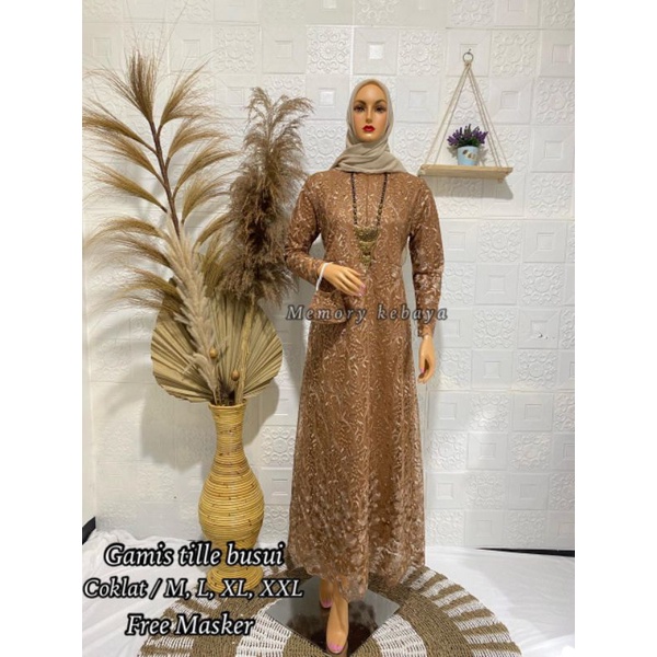 GAMIS KEBAYA TULLE BUSUI ~ GAMIS TILLE MODERN - GAMIS TILLE MUSLIM - GAMIS TILLE KEKINIAN - TERLARIS