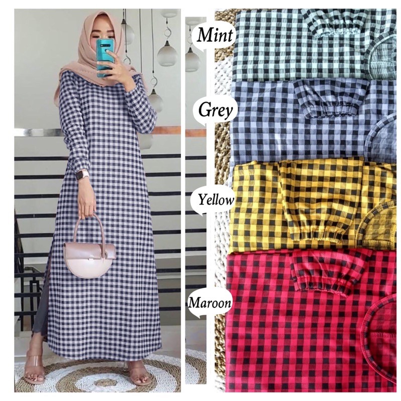 VANITY Maxy 7 - Gamis Vanity Kotak Kaos Zara Import LD100 / R.11 - 188-5472