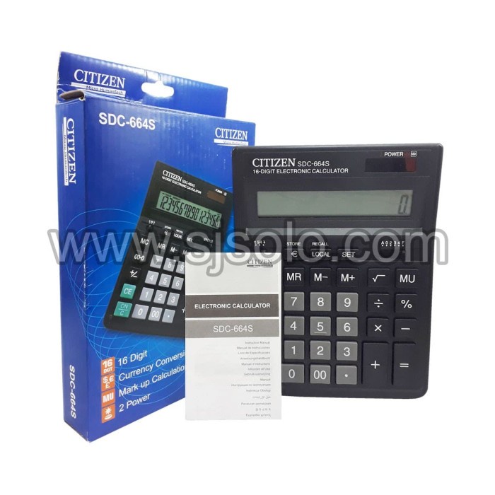 

Calculator Kalkulator CITIZEN SDC-664S Dekstop Calculator Original