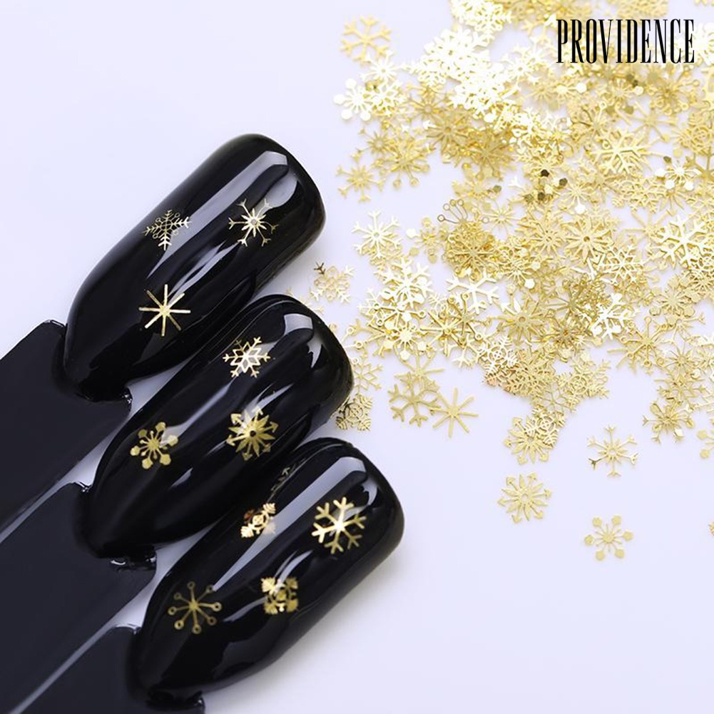 Providence Golden Snowflake Pattern Nail Art Stickers DIY Decals Decoration Manicure Tool