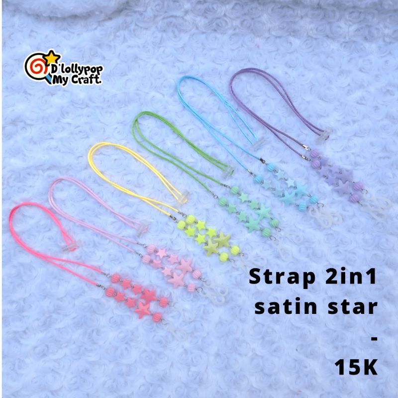 kalung masker 2in1 satin star, beli 10 pc gratis 2pc