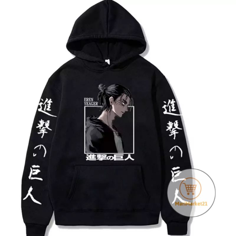 Hoodie Hodie Jaket Jacket Sweater Switter Switer Sweter  Jumper Anime Attack On Titan AOT Shingeki N