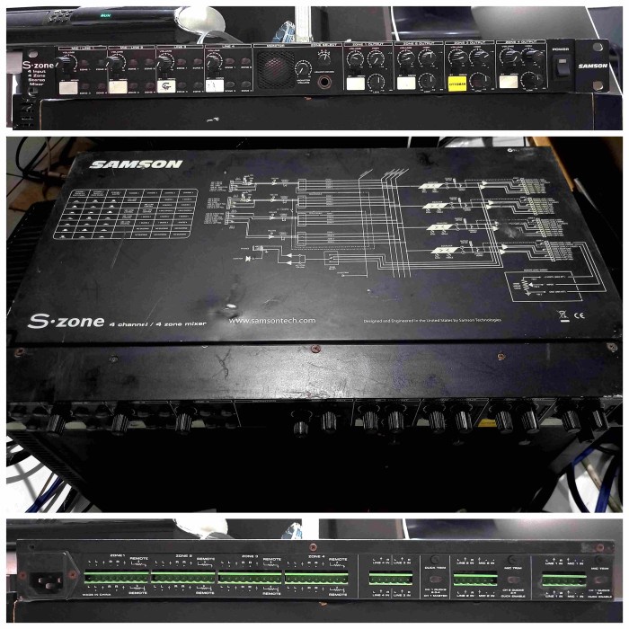 Samson S-zone - 4-Input Stereo Mixer Sound System Impor Original Bekas
