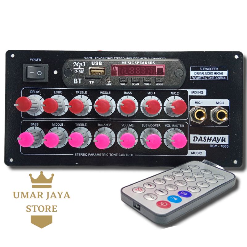 KIT TONE CONTROL DASHAYU 207 X PLUS MP3 BLUETOOTH TONE CONTROL DSY 207 TONE 2 TINGKAT DASHAYU 207 X 