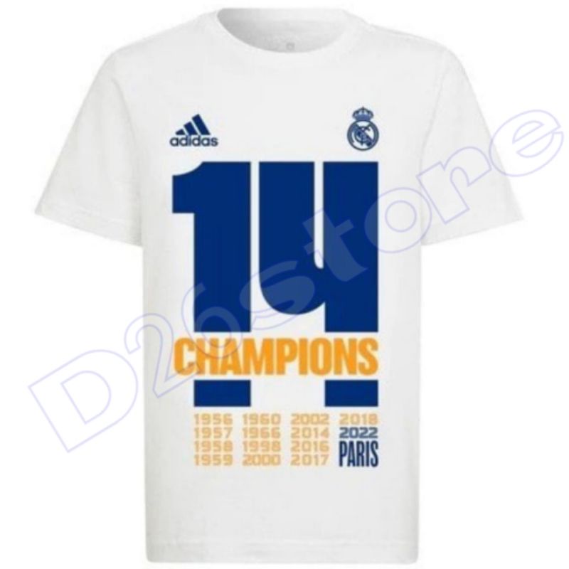 Kaos Real Madrid Champions 14 2022 Champions Of Europe Ucl Final Paris 2022 Madridista