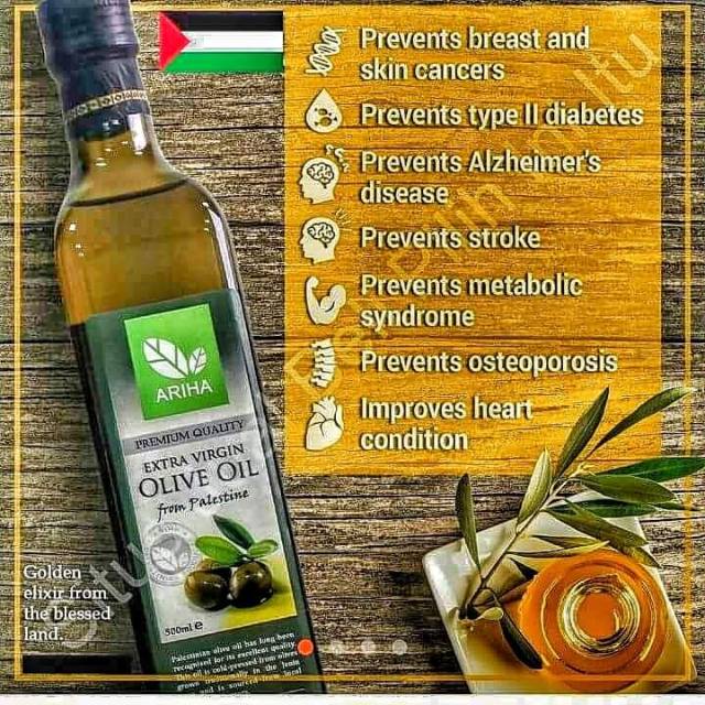 Minyak Zaitun 500 Ml Ariha Extra Virgin Olive Oil Palestina Ariha Good Quality Shopee Indonesia