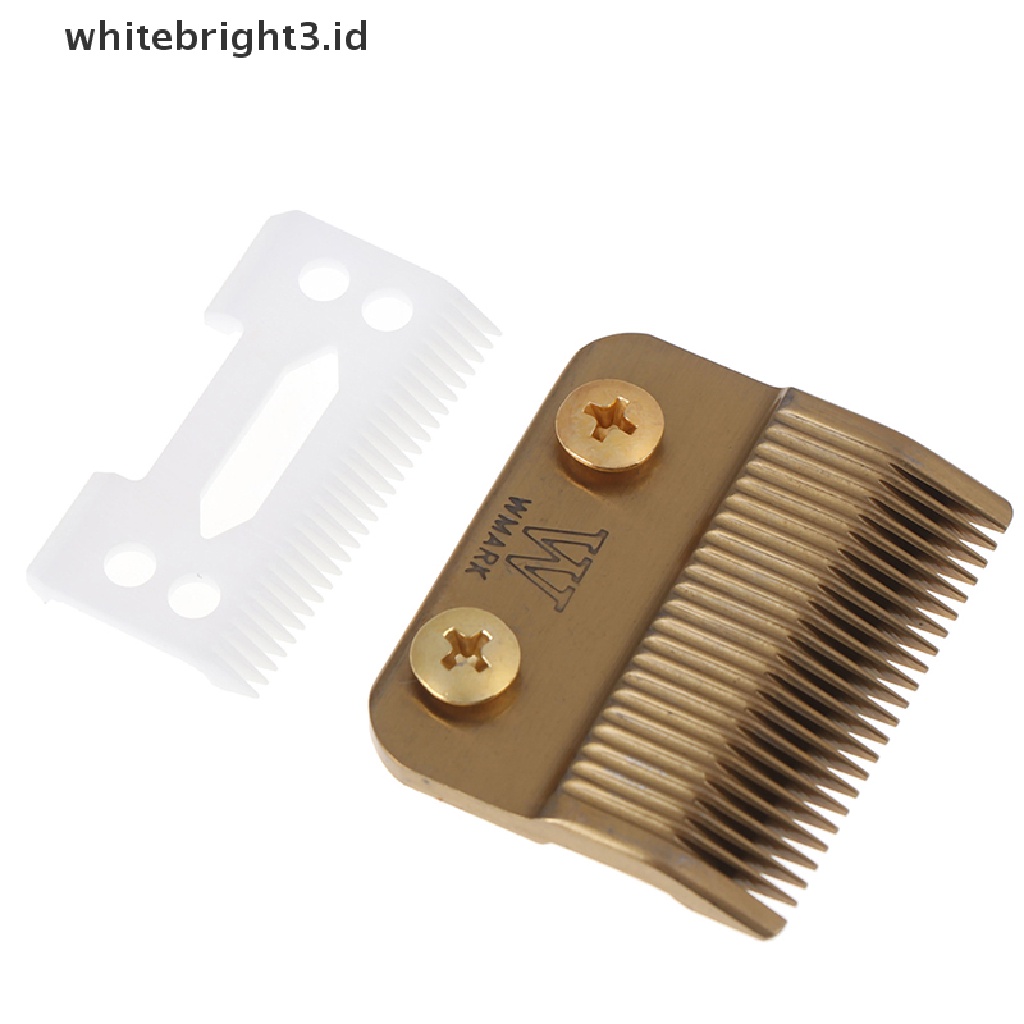 {whitebright3.id} 1set Hair Clipper Blade Golden Dengan Pisau Keramik Untuk Clipper Tanpa Kabel