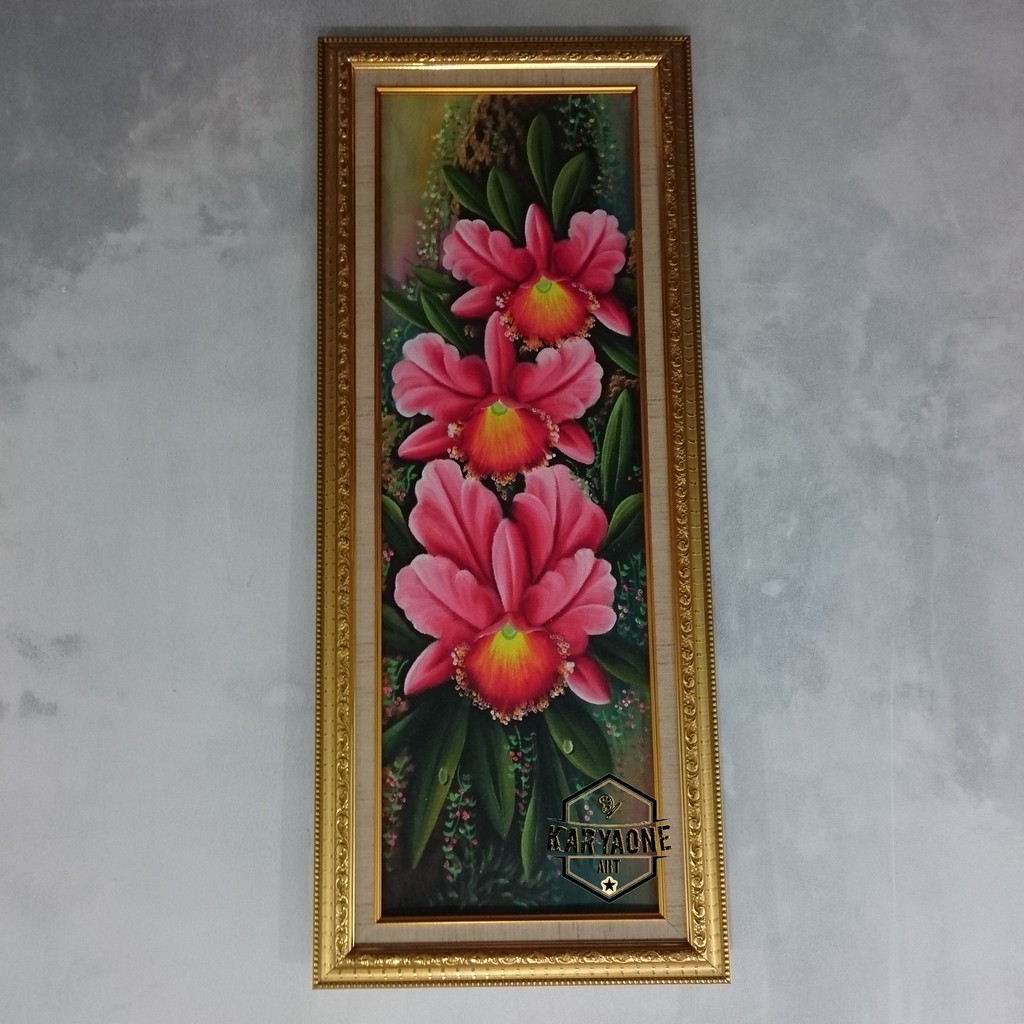 Lukisan Bunga Anggrek Asli Lukisan Tangan