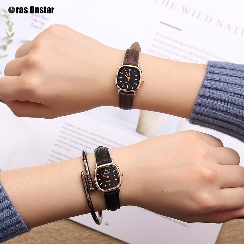 Jam Tangan Wanita Gaya Retro Untuk Bisnis Tahan Air Jam Tangan Couple Ultra-tipis Analog 1pc COD-3