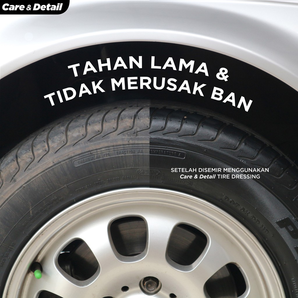 TIRE GEL by Care &amp; Detail | Semir Ban Gel Penghitam Pengkilap Ban Mobil Motor