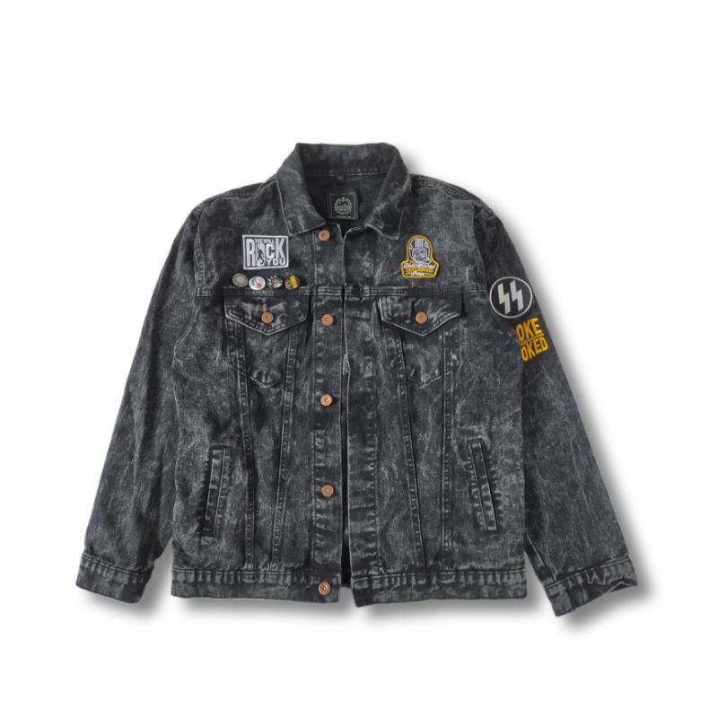 Arfacloth - Denim Jacket Black Morrissey - Jaket Jeans Pria