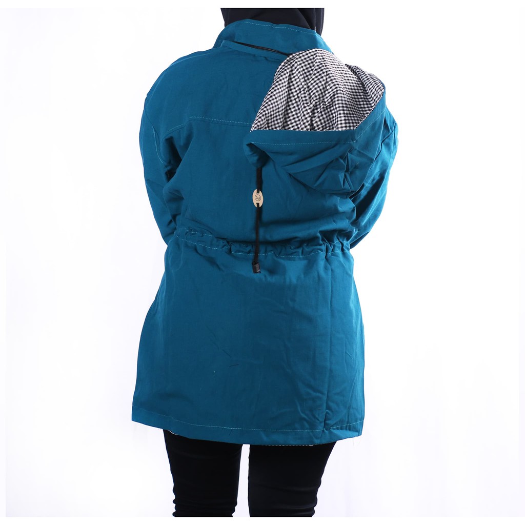 (COD) Jaket Parka Wanita Ukuran Besar / Jaket Korea /Jaket Wanita Wind Breaker polosqu.id