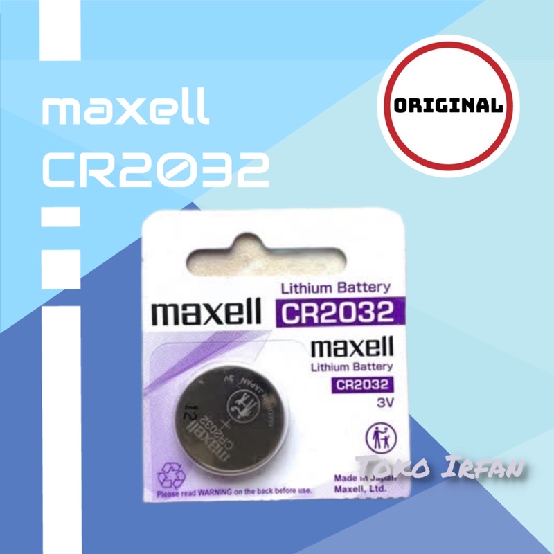 BATERAI MAXELL CR2032 ORIGINAL LITHIUM BATTERY 3 VOLT CR 2032 ASLI ORI