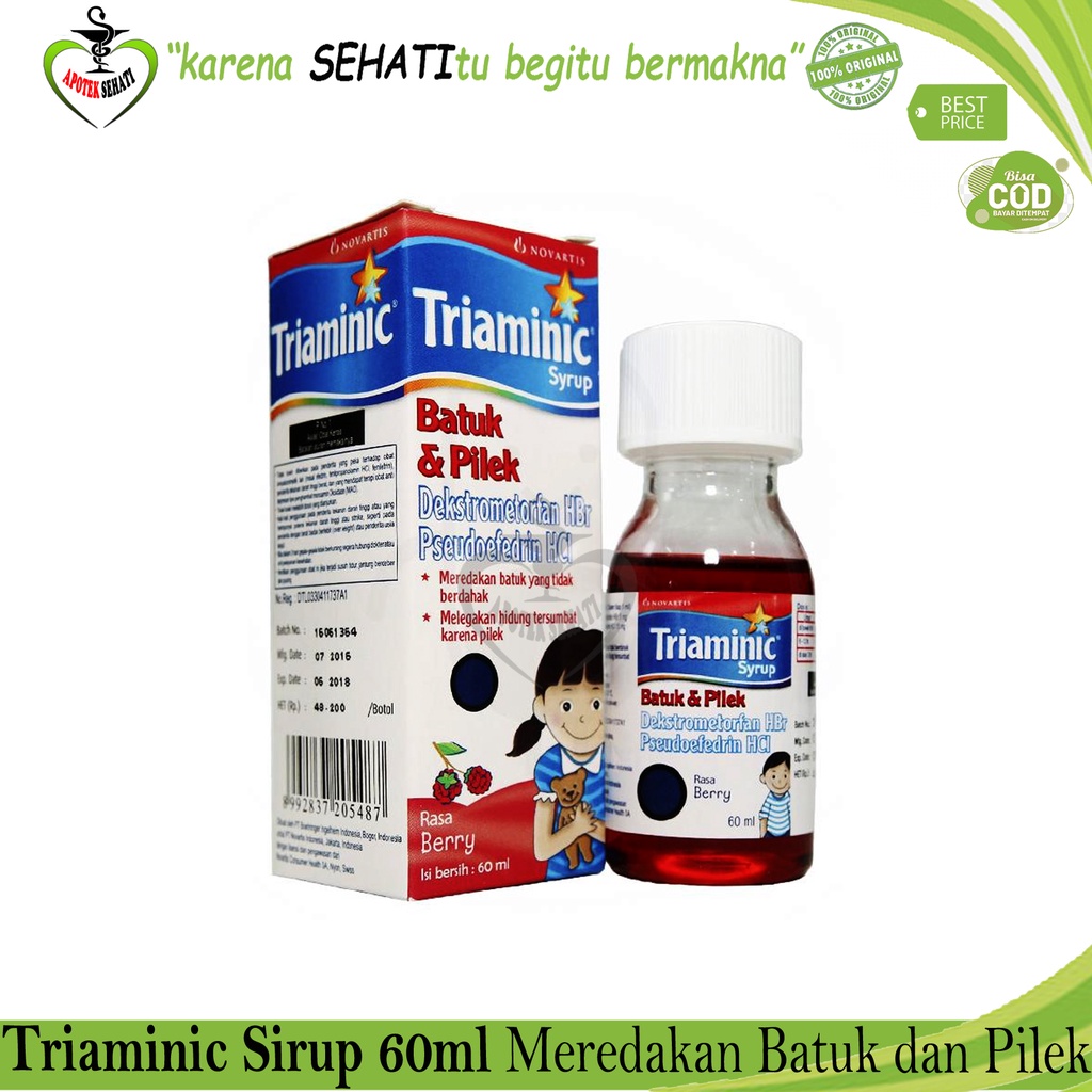 Triaminic Batuk Pilek 60 ml Meredakan Batuk Kering dan Pilek