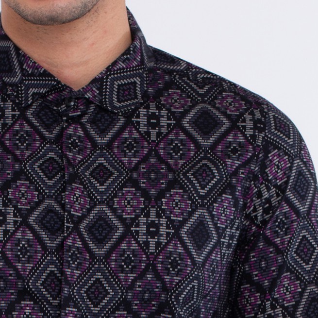 Menfashionhouse Kemeja Batik Pria Lengan Panjang Cowok Murah Berkualitas