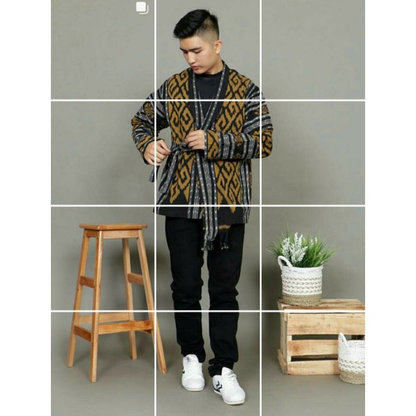 kimono outer tenun blangket baju tenun jepara KP6