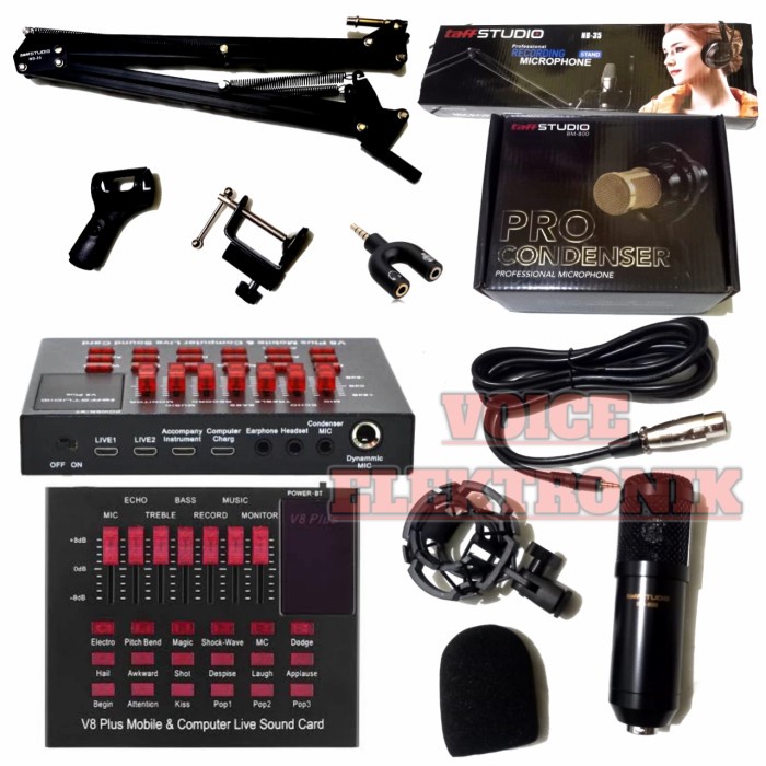 Paket BM 800 Plus Soundcard V8+ Bluetooth