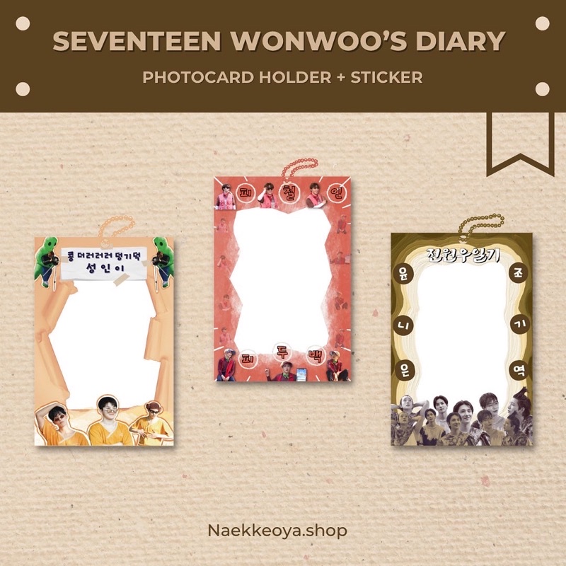 SEVENTEEN GOING SEVENTEEN WONWOO’S DIARY ACRYLIC PHOTOCARD HOLDER