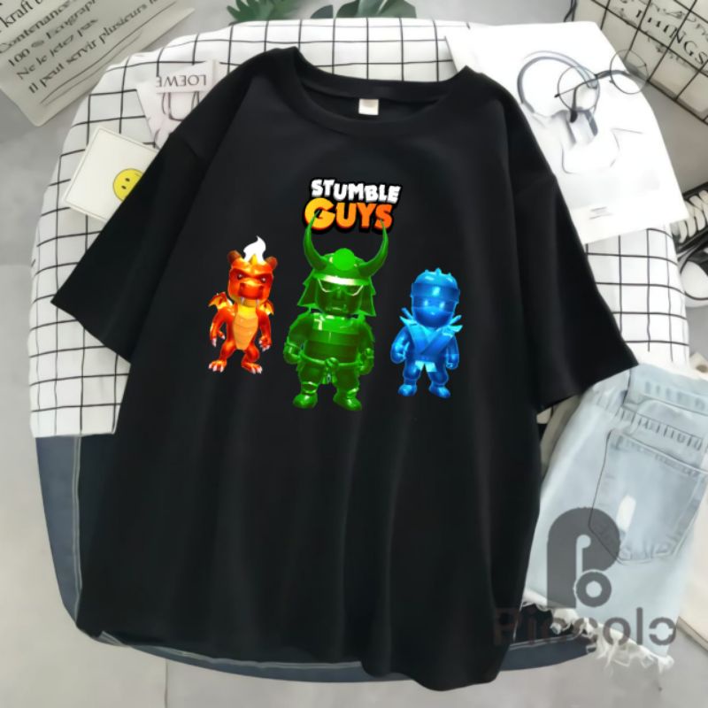 baju kaos anak stumble guys bahan premium Free nama