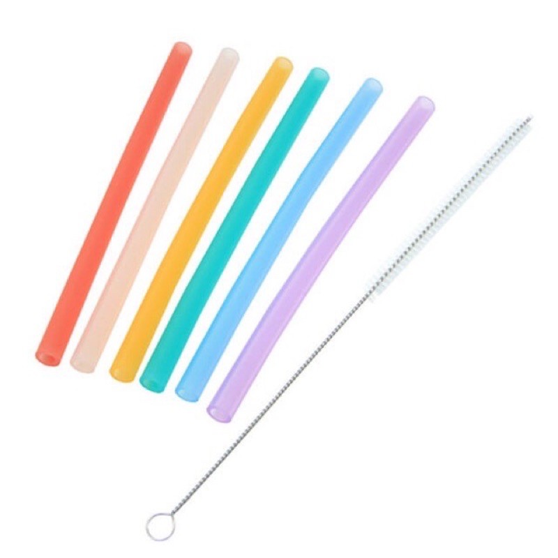 Marcus &amp; Marcus Silicone Straws &amp; Brush Set