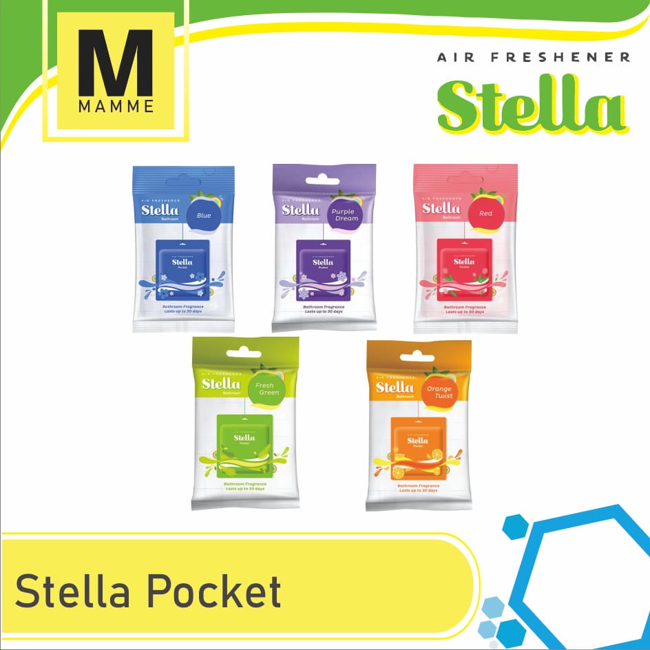 Stella Pocket Bathroom Pengharum Ruangan Biru / Merah / Hijau /Ungu / Orange - Stella Air Freshener