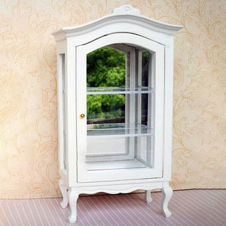  Miniatur  Furnitur Kabinet Bahan Kayu Warna  Putih  Skala 1 