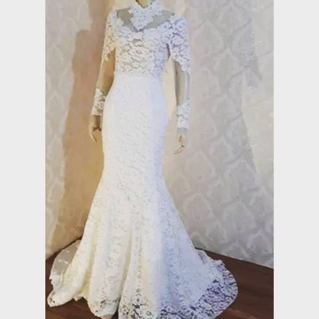Kebaya akad nikah putih