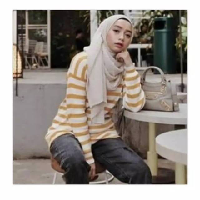 ORI MIKAYLA BLASTER KNIT STRIPE  ATASAN RAJUT WANITA