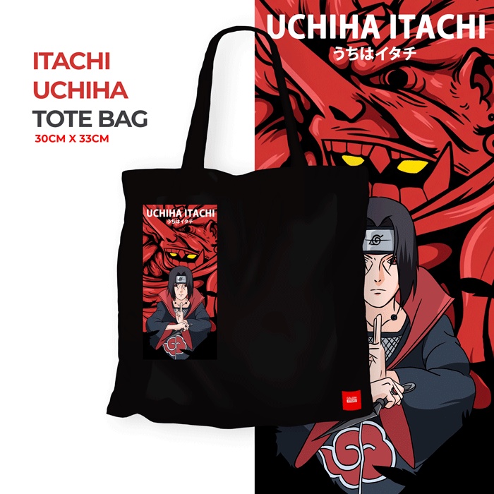 ITACHI UCHIHA Tote bag Kanvas Anime Resleting / Totebag Naruto / Totebag Resleting / Merchandise Anime