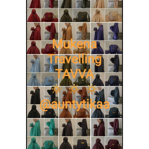 [Ready] Set Prayer Mukena Travel Silky Parasut Korea + Sajadah 2 in 1 by Tavva Original MUKENA TRAVE