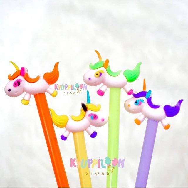1 Lusin Gel Pen Unicorn 070 / Gel Pen Karakter / Gel Pen Unicorn / Gel  Pen Lucu / TERMURAH