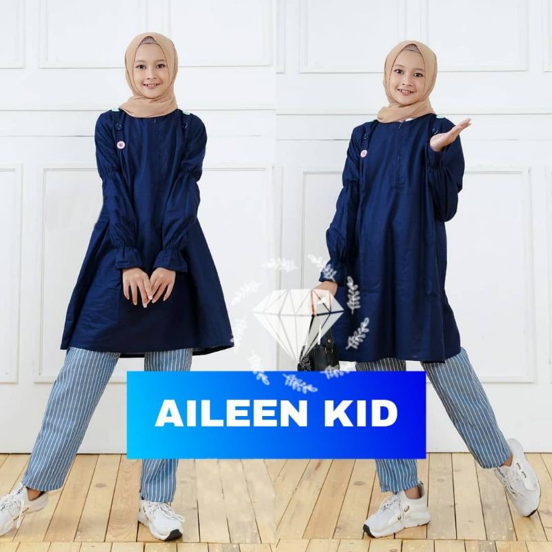 Baju Setelan Tunik Anak Remaja Muslim Adem Lucu Trand Kekinian Viral Terbaru 2022 Set Cel Tunic Aile