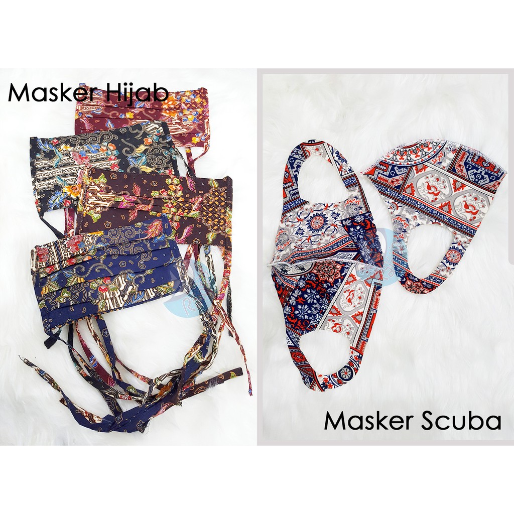 Masker Scuba Dan Masker Hijab Motif Batik