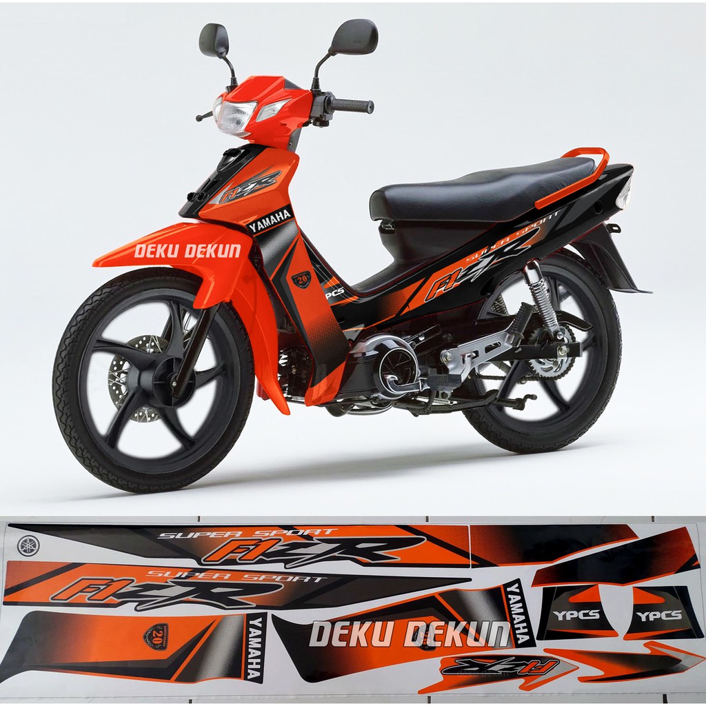 Stiker Striping Fizr F1zr Fiz R Variasi Orange Model Malaysia Shopee Indonesia
