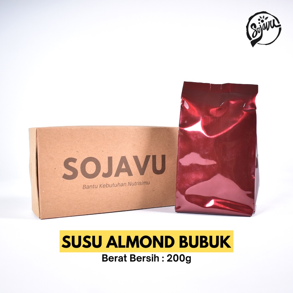 Jual SOJAVU SUSU ALMOND BUBUK / ALMOND BUBUK - Plain (200 G) | Shopee ...