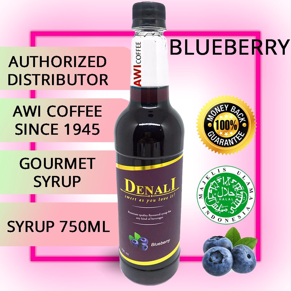 

Awi Segar Harum I Syrup Blueberry 750ml I denali I coffee | Flavored