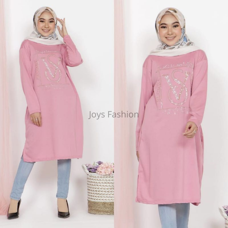 JF Atasan Tunik Kaos Babyterry Jumbo Mote Tunik Wanita Muslimah Terbaru VICORIS MOTE