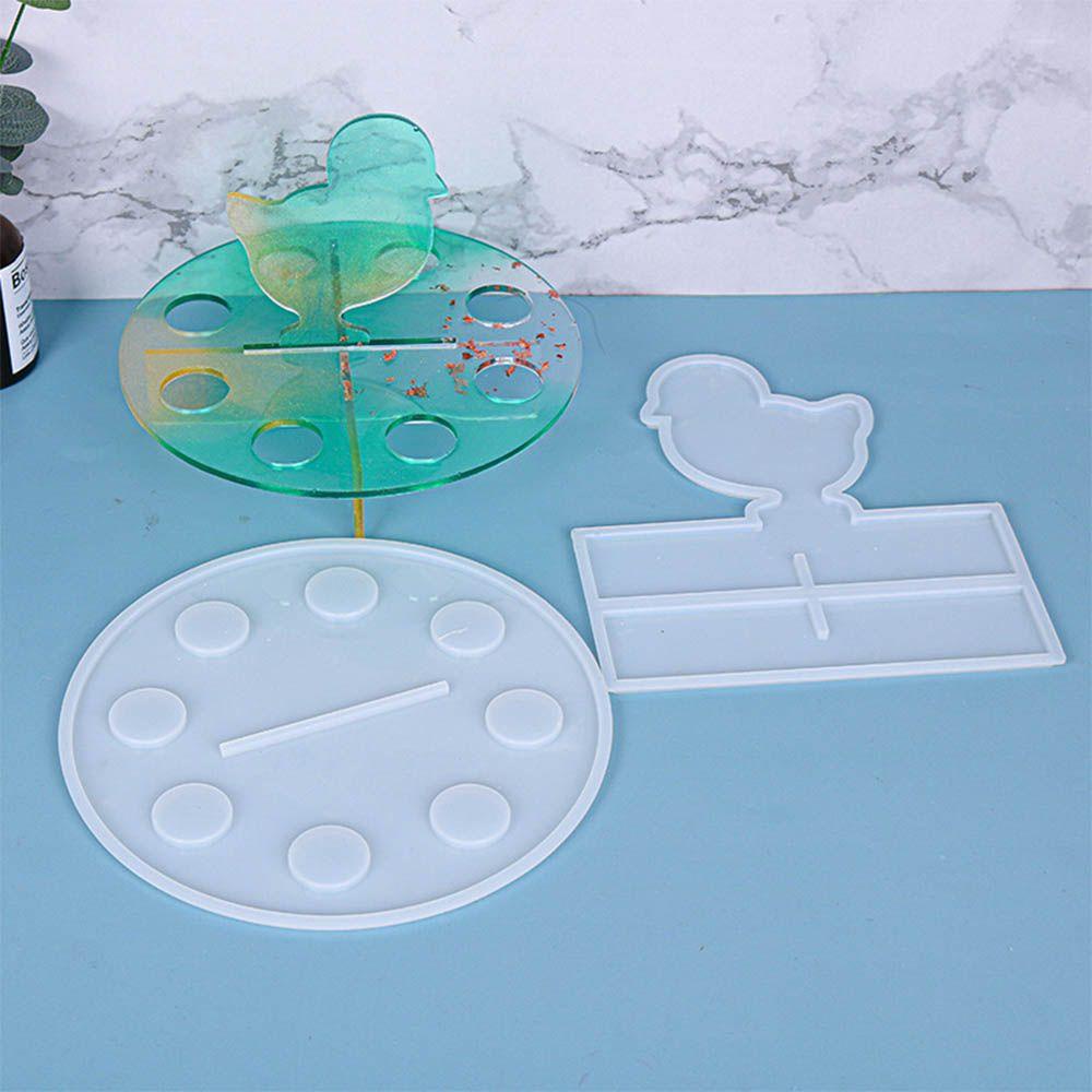 R-flower Chicken Tray Silicone mold Kerajinan Cetakan Rak Penyimpanan Resin Kit UV Lucu