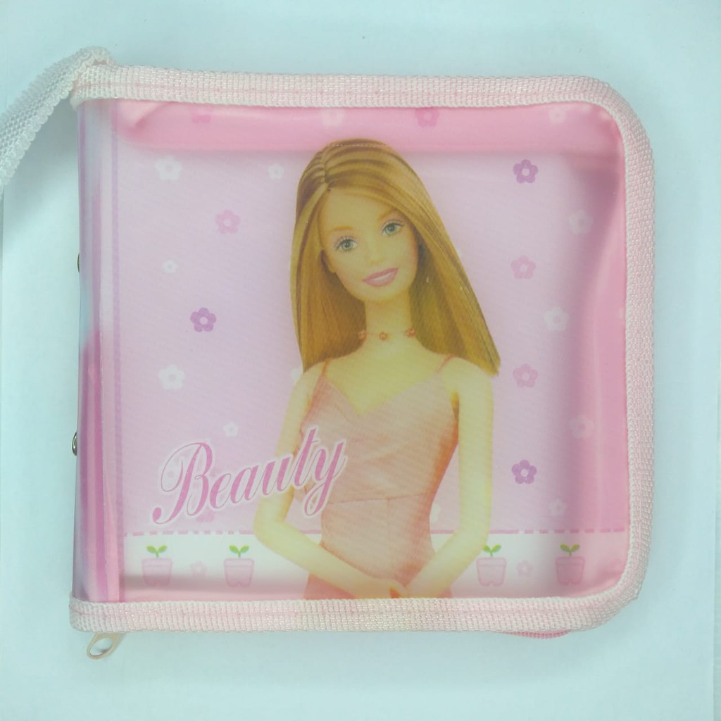 

CD DVD bag isi 24 keping mika transparan motif barbie flower tas kaset holder