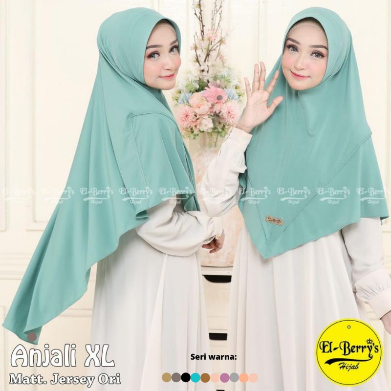 Bergo Kanaya Bergo Anjali XL by El - Berry's - Daily Hijab Syari Terbaru - Bahan Jersey Premium Teba