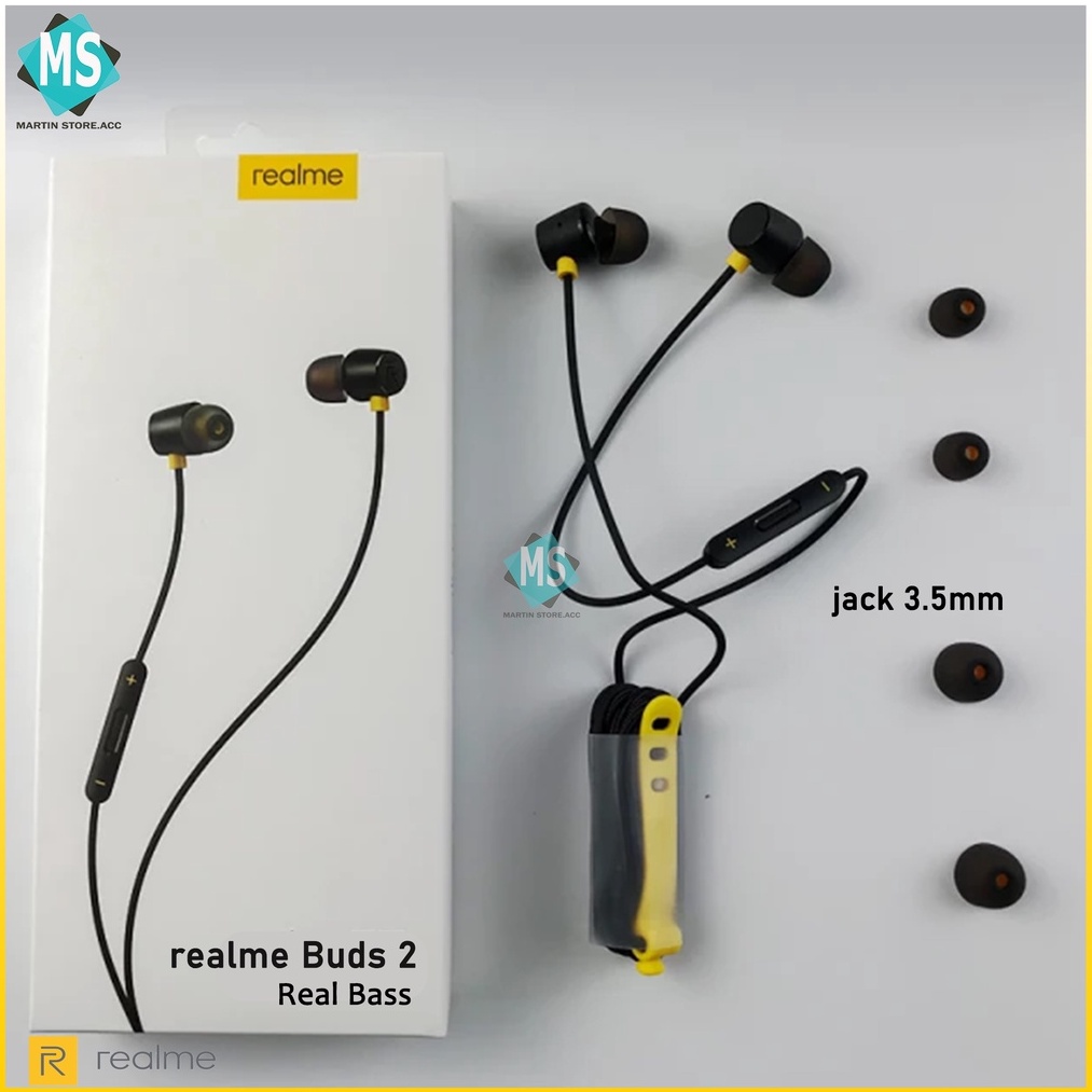 Realme Buds 2 In Ear Earphone Headset Magnetic Original 100% Realme Buds In Ear Headset Earphone